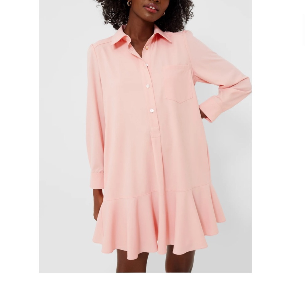 Elegant Pink Shirt Dress